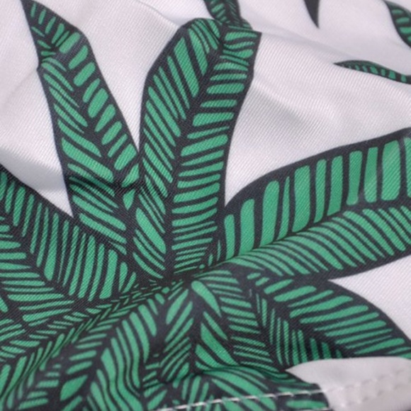 PLUNGE NECK TROPICAL SWIMSUIT - Picture 6 of 12